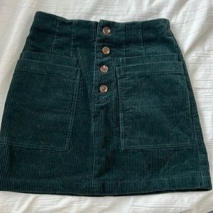 Corduroy High Waisted Mini Skirt
